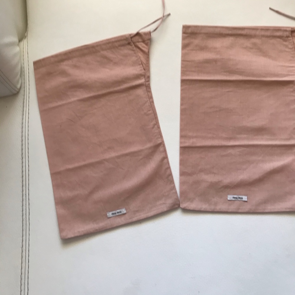New MIU-MIU Shoes Dust/Storage2 BAGS .Cotton 13/8”